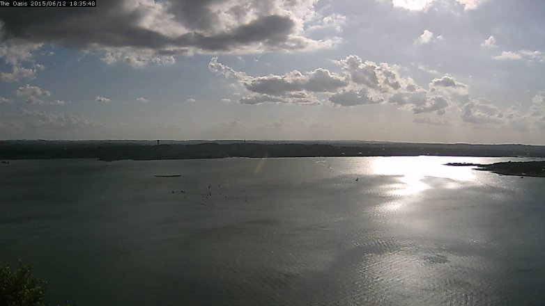 Lake Travis webcam, June 12, 2015 5:40 PM CT