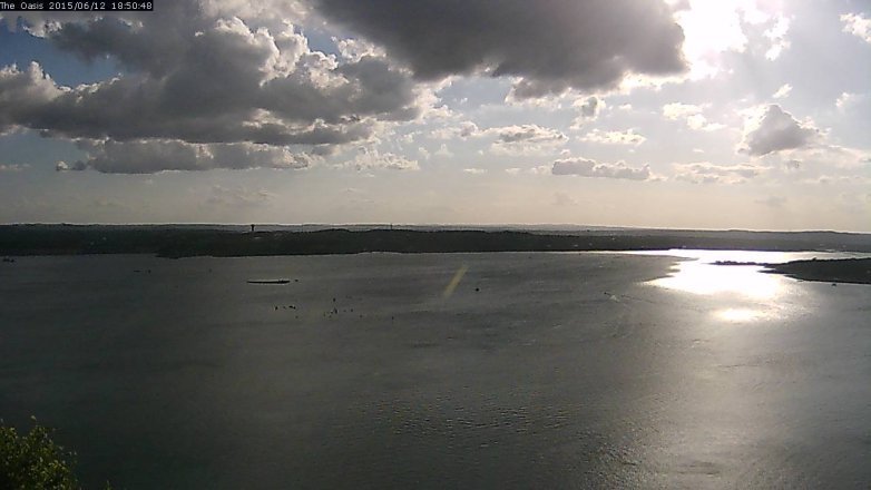 Lake Travis webcam, June 12, 2015 5:55 PM CT