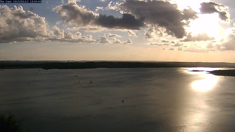 Lake Travis webcam, June 12, 2015 6:25 PM CT