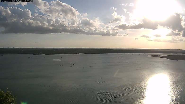 Lake Travis webcam, June 12, 2015 6:35 PM CT