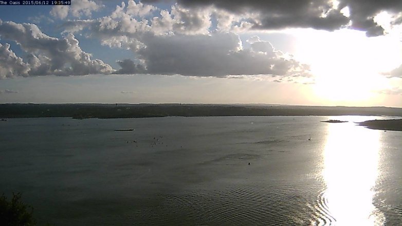 Lake Travis webcam, June 12, 2015 6:40 PM CT