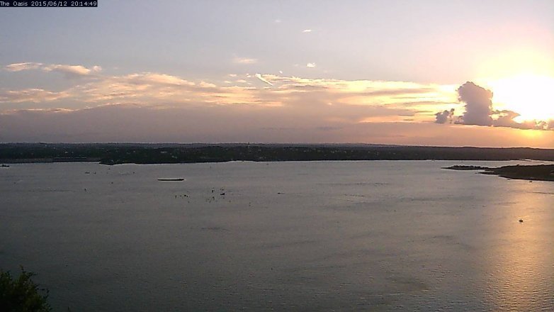 Lake Travis webcam, June 12, 2015 7:20 PM CT