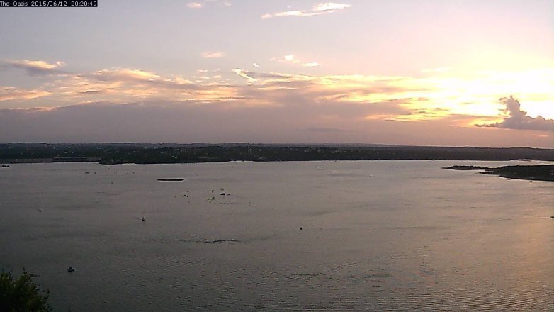 Lake Travis webcam, June 12, 2015 7:25 PM CT