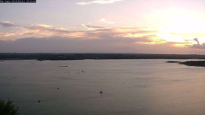 Lake Travis webcam, June 12, 2015 7:30 PM CT