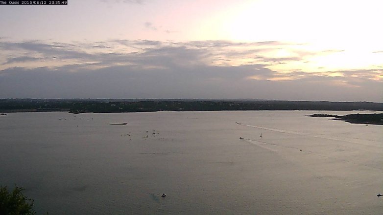 Lake Travis webcam, June 12, 2015 7:40 PM CT