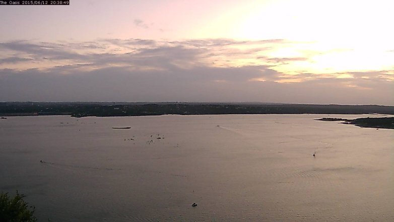 Lake Travis webcam, June 12, 2015 7:45 PM CT