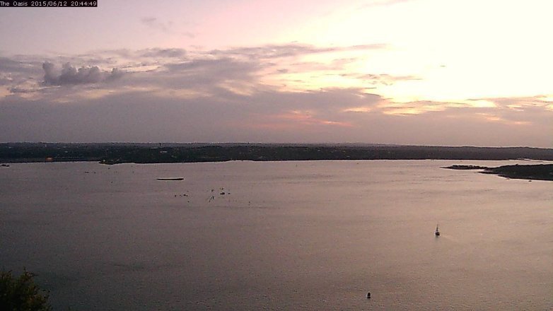 Lake Travis webcam, June 12, 2015 7:50 PM CT