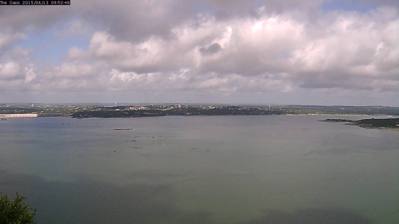 Lake Travis webcam, June 13, 2015 9:00 AM CT