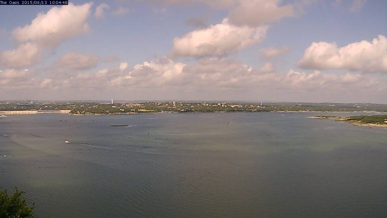Lake Travis webcam, June 13, 2015 9:10 AM CT