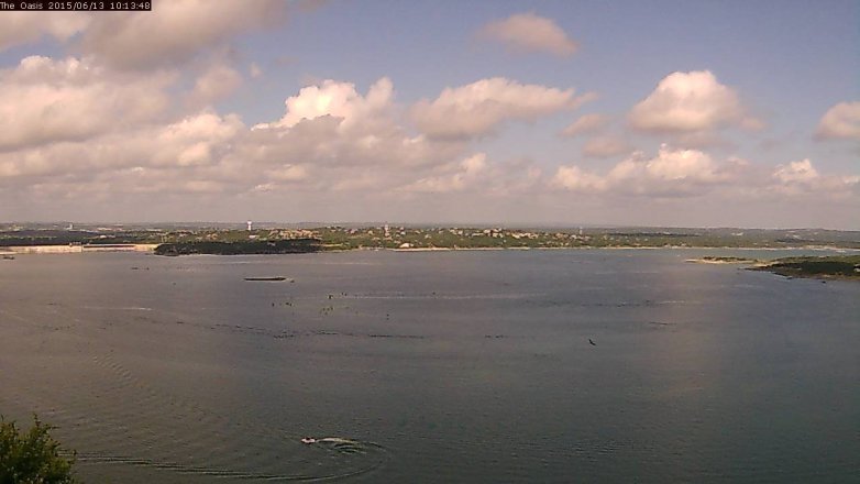 Lake Travis webcam, June 13, 2015 9:20 AM CT