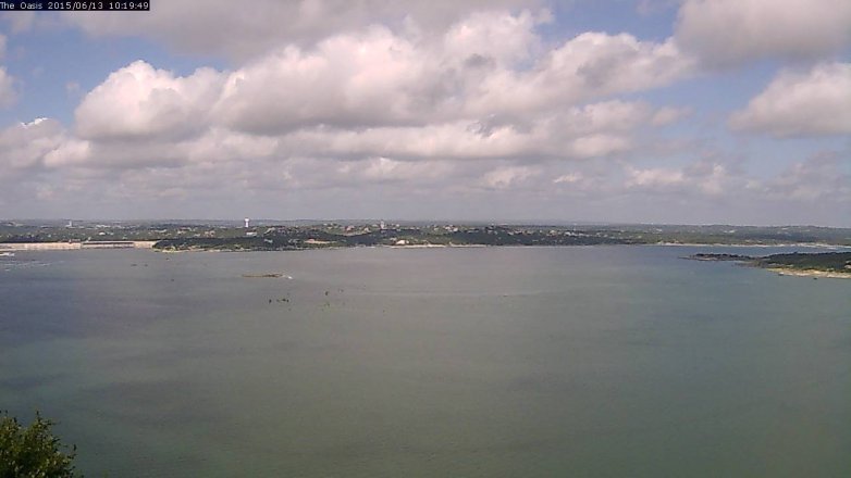 Lake Travis webcam, June 13, 2015 9:25 AM CT