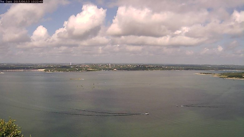 Lake Travis webcam, June 13, 2015 9:30 AM CT