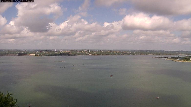 Lake Travis webcam, June 13, 2015 9:40 AM CT