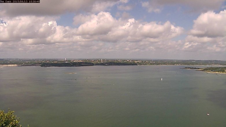 Lake Travis webcam, June 13, 2015 9:45 AM CT