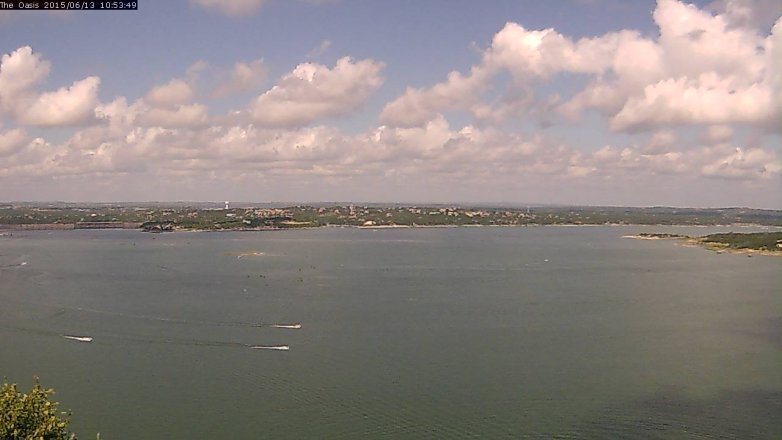 Lake Travis webcam, June 13, 2015 10:00 AM CT