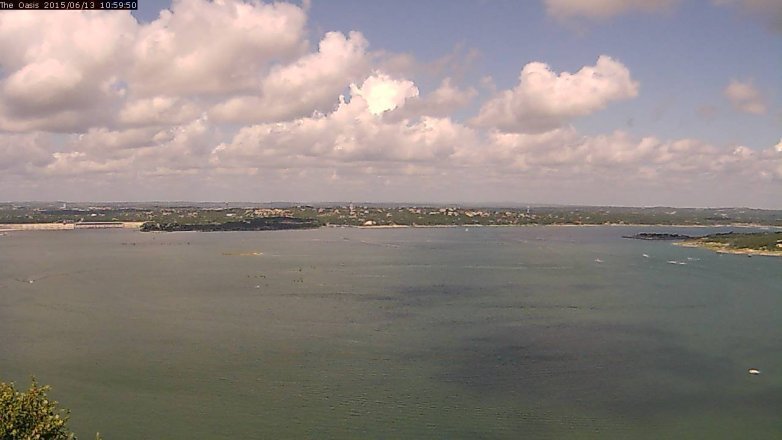 Lake Travis webcam, June 13, 2015 10:05 AM CT