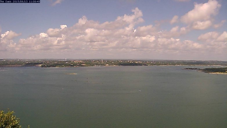 Lake Travis webcam, June 13, 2015 10:15 AM CT