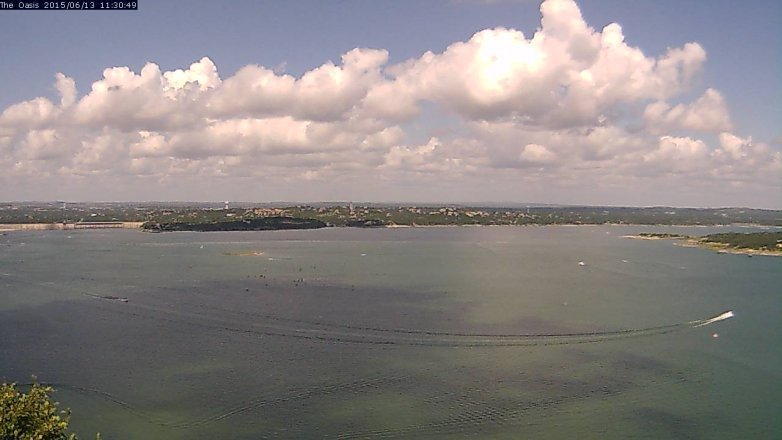 Lake Travis webcam, June 13, 2015 10:35 AM CT