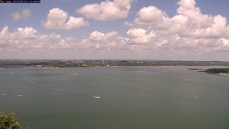 Lake Travis webcam, June 13, 2015 10:55 AM CT