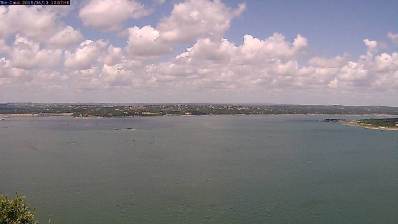 Lake Travis webcam, June 13, 2015 11:15 AM CT