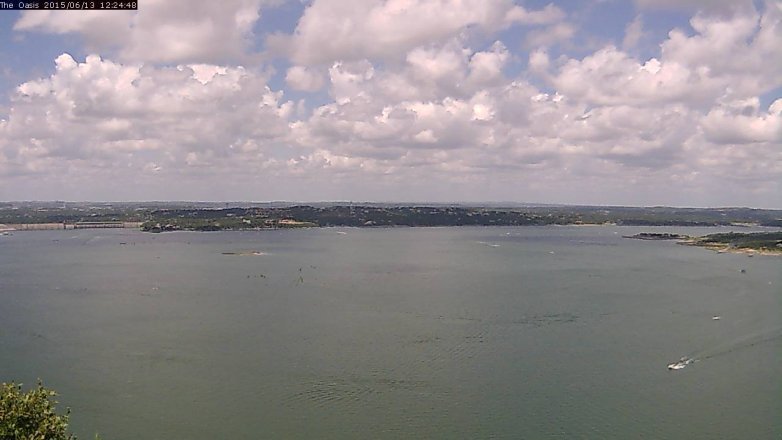 Lake Travis webcam, June 13, 2015 11:30 AM CT