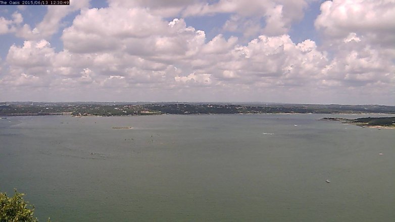 Lake Travis webcam, June 13, 2015 11:35 AM CT