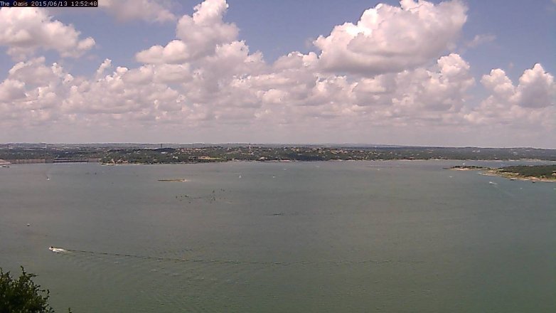 Lake Travis webcam, June 13, 2015 12:00 PM CT