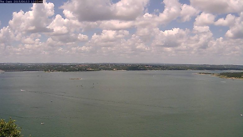 Lake Travis webcam, June 13, 2015 12:10 PM CT