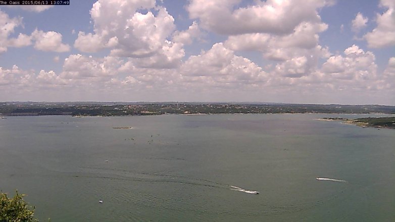 Lake Travis webcam, June 13, 2015 12:15 PM CT