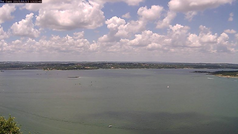 Lake Travis webcam, June 13, 2015 12:30 PM CT