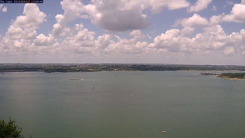 Lake Travis webcam, June 13, 2015 12:35 PM CT