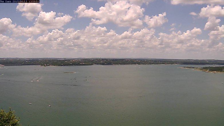 Lake Travis webcam, June 13, 2015 1:05 PM CT