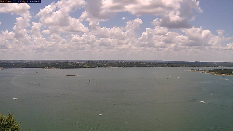 Lake Travis webcam, June 13, 2015 1:25 PM CT