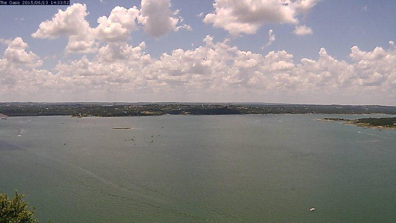 Lake Travis webcam, June 13, 2015 1:40 PM CT