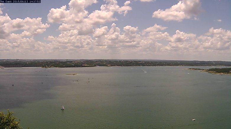 Lake Travis webcam, June 13, 2015 1:45 PM CT