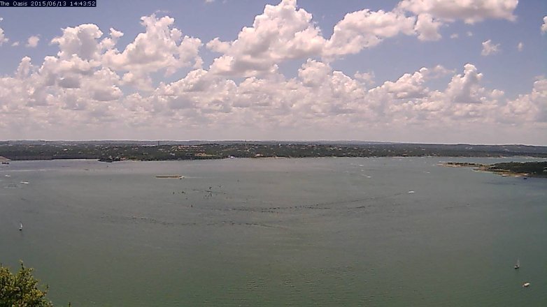 Lake Travis webcam, June 13, 2015 1:50 PM CT