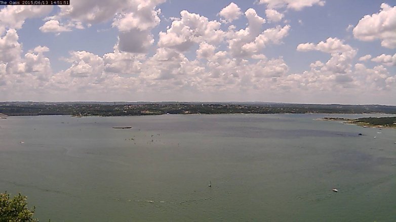 Lake Travis webcam, June 13, 2015 1:55 PM CT