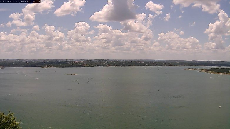 Lake Travis webcam, June 13, 2015 2:05 PM CT