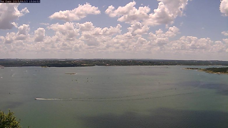 Lake Travis webcam, June 13, 2015 2:10 PM CT