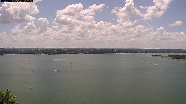 Lake Travis webcam, June 13, 2015 2:15 PM CT