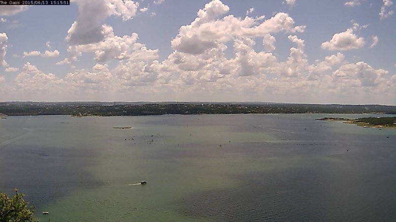 Lake Travis webcam, June 13, 2015 2:20 PM CT