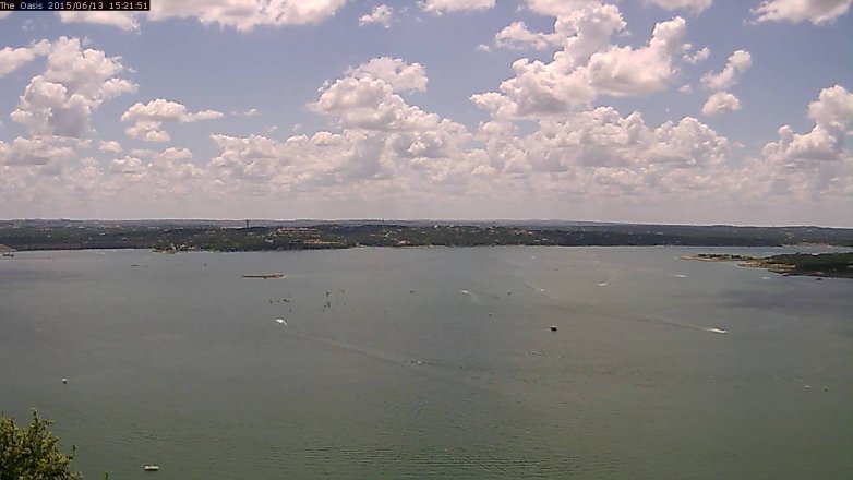 Lake Travis webcam, June 13, 2015 2:25 PM CT