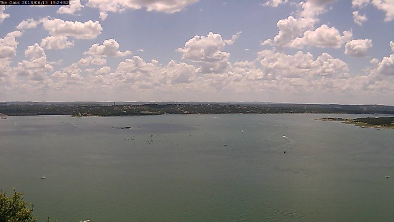 Lake Travis webcam, June 13, 2015 2:30 PM CT