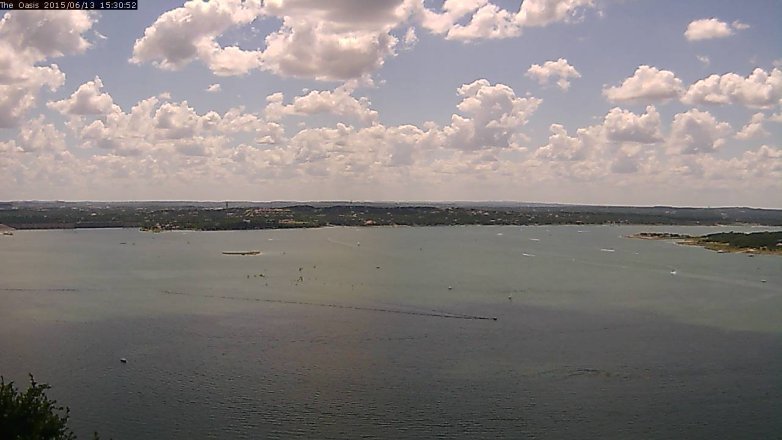 Lake Travis webcam, June 13, 2015 2:35 PM CT