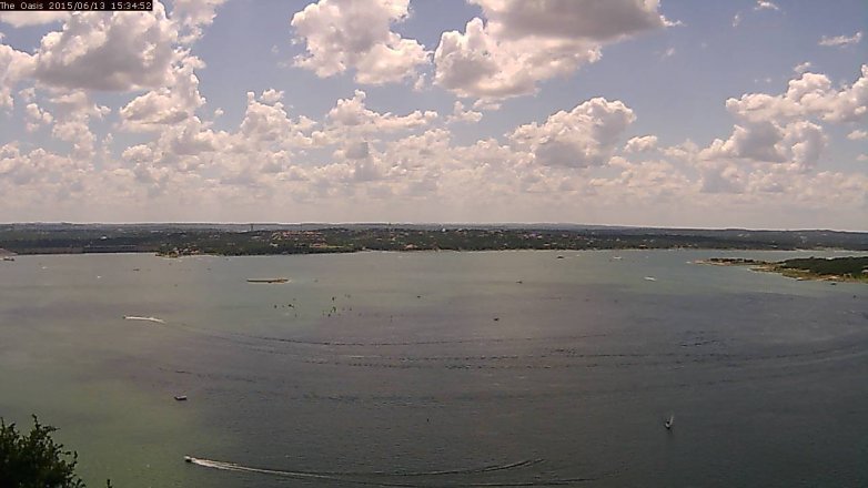 Lake Travis webcam, June 13, 2015 2:40 PM CT