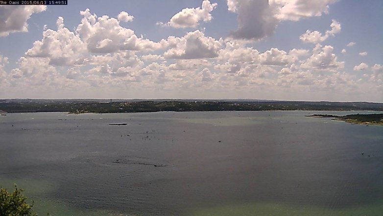 Lake Travis webcam, June 13, 2015 2:55 PM CT
