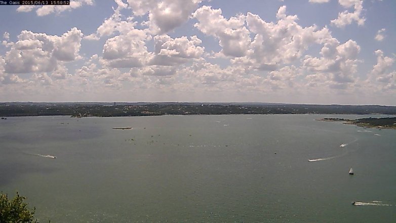 Lake Travis webcam, June 13, 2015 3:05 PM CT