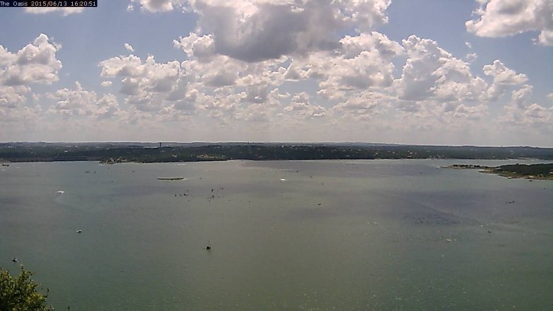 Lake Travis webcam, June 13, 2015 3:25 PM CT