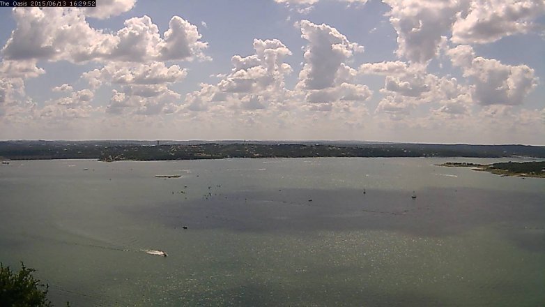 Lake Travis webcam, June 13, 2015 3:35 PM CT