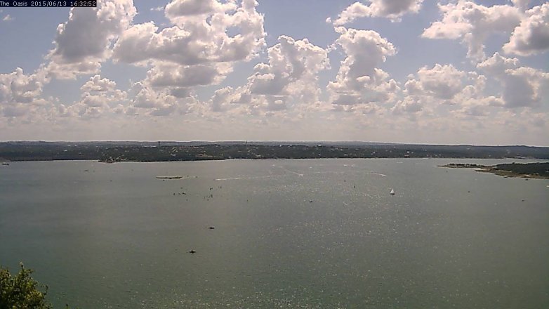 Lake Travis webcam, June 13, 2015 3:40 PM CT